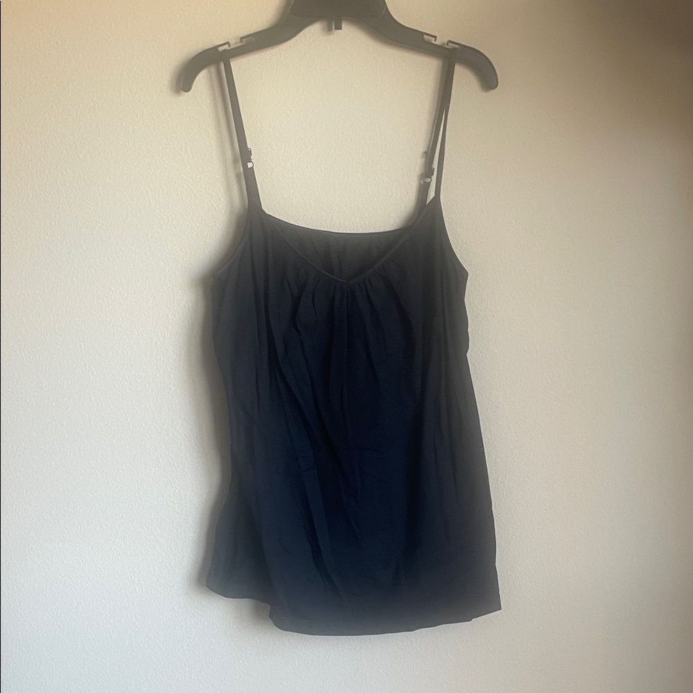 Black Women's Tank xl adjustable strap layering cami